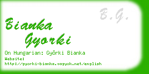 bianka gyorki business card
